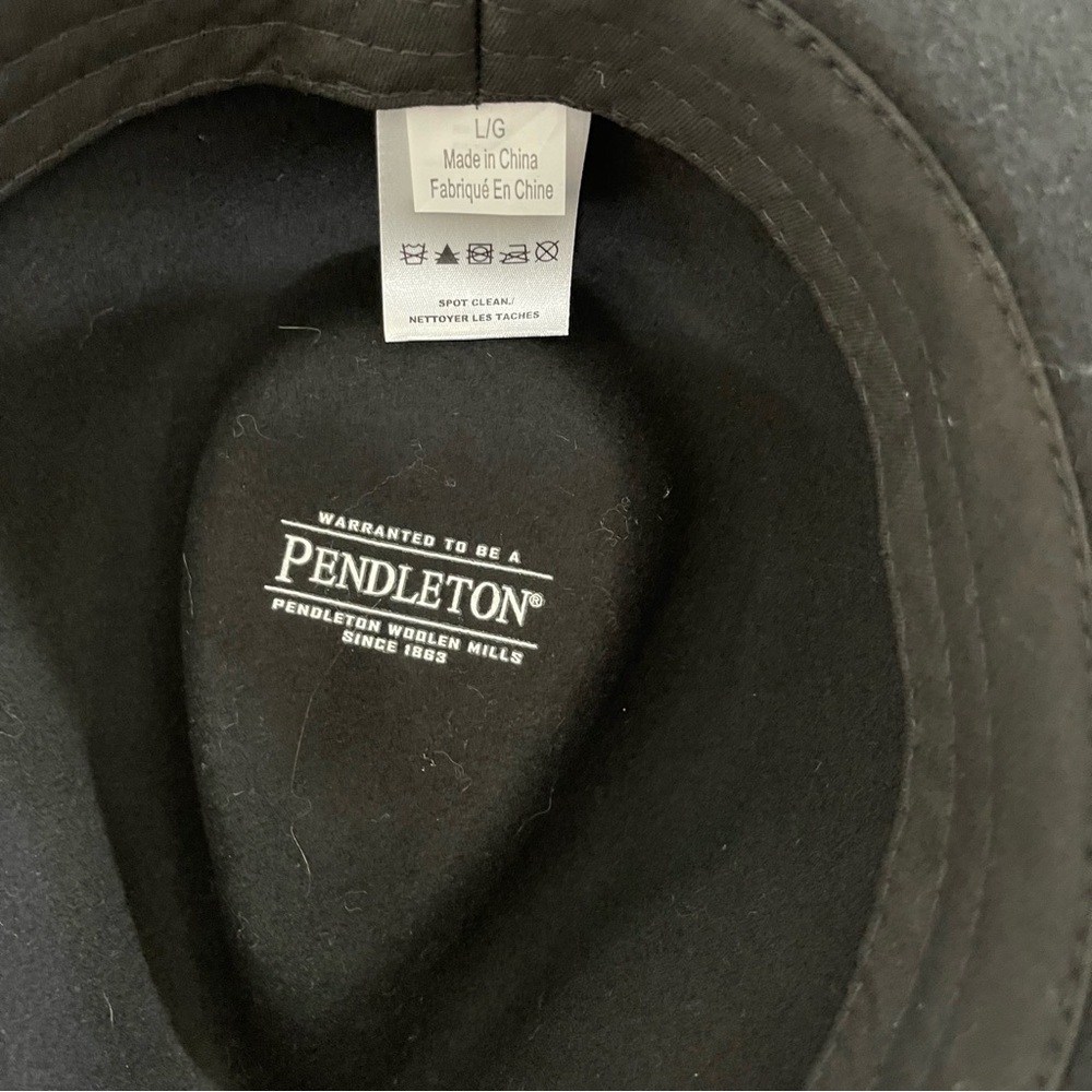 Pendleton Black Wool Outback Hat large NWT - image 4